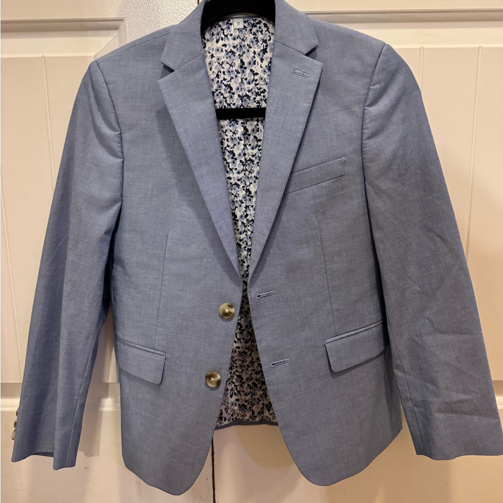 Class Club Light Blue Boys' Blazer With Floral Lining